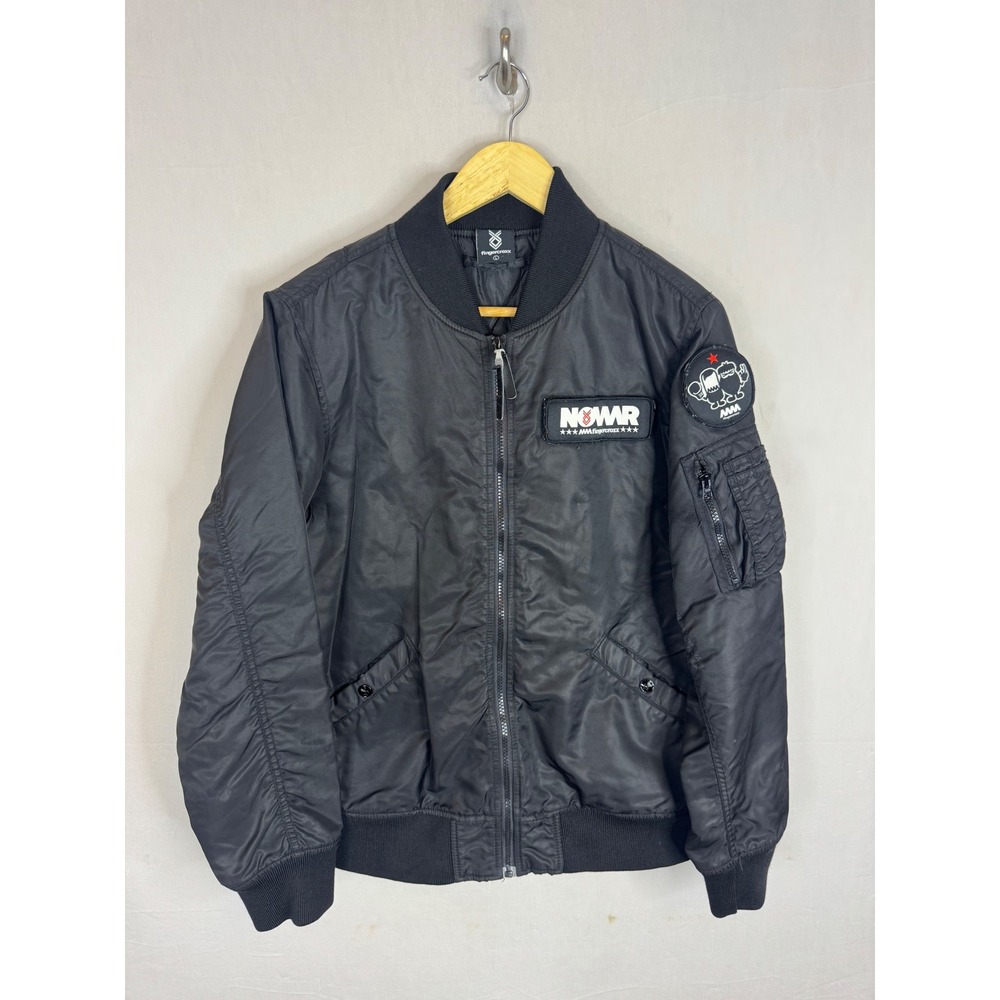 Fingercroxx A Like Black‎ VS Fingercroxx Bomber Jacket Black Mens Large NO WAR